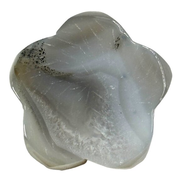 Chalcedony Agate Flower Palmstone Stability Balance Absorbs Negative Energy NWOT - Picture 1 of 10